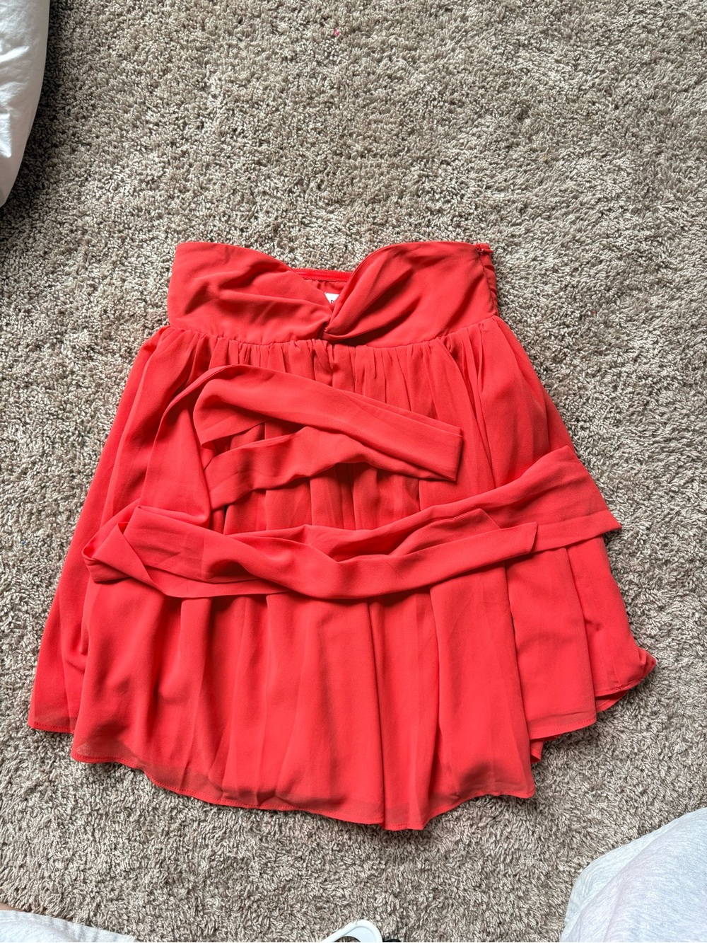 Peppermayo Red Strapless Mini Dress